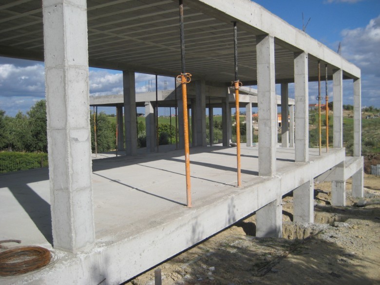 the begginning of the construction