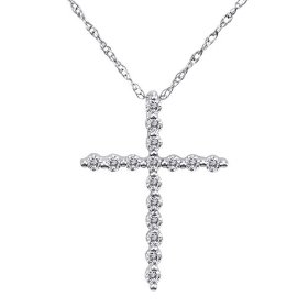 Prong Cross Pendant