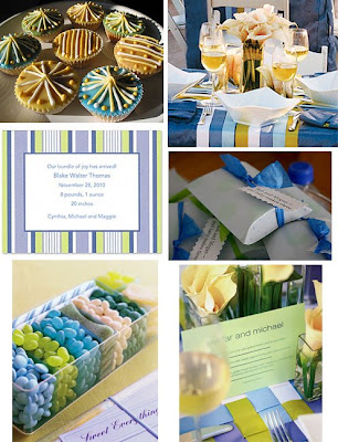 Today 39s post features a blue and green striped baby shower Today 39s post features a blue and green striped baby shower