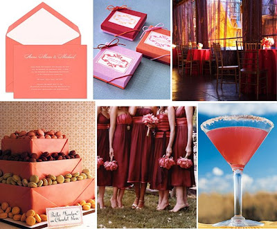 Today 39s post features a burgundy and peach wedding for fall