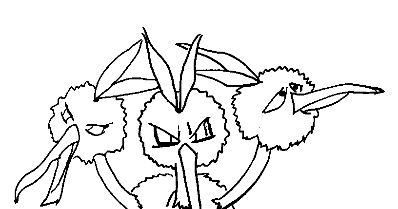 POKEMON COLORING PAGES: Dodorio
