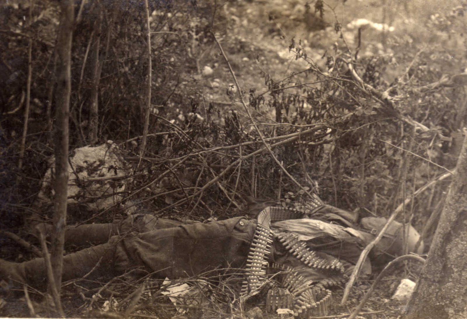 précisait Mitrailleur Boche tué sur sa piéce Bois Belleau 1918 ~ Bois De Belleau précisait Mitrailleur Boche tué sur sa piéce Bois Belleau 1918 ~ Bois De Belleau