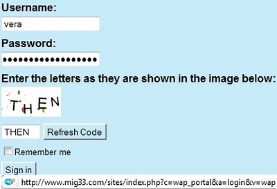 Mig33 Failed Login Attempts