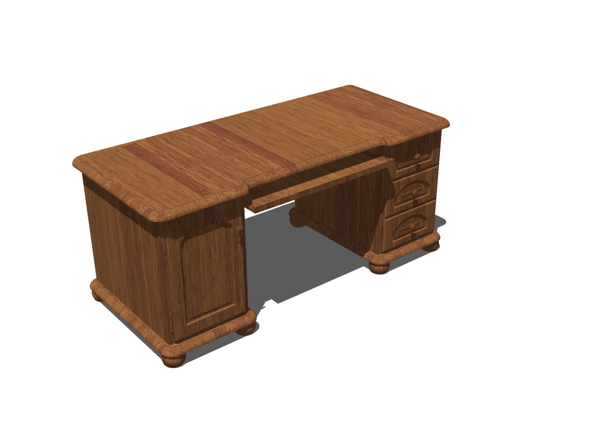 Classic desk Sketchup F. Models