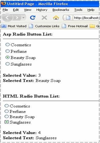 javascript get radio button group selected value
