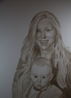 Mother and Child Watercolor Portrait Commission