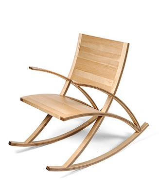 Wooden Wishbone Rocking Chair Design