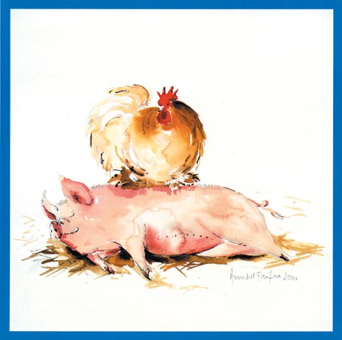 chicken and pig