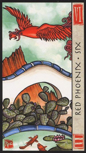 Tarot Feng Shui: Seis Fénix Rojo