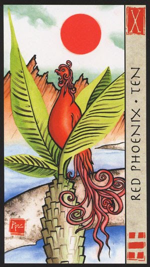 Tarot Feng Shui: Diez Fénix Rojo