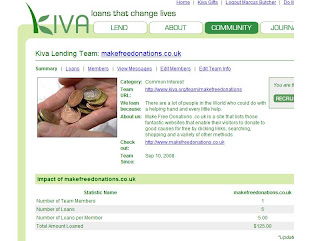 Join the makefreedonations.co.uk team on Kiva!