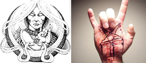 simbol tangan freemason