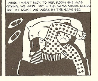 Marjane comforting Mehri after she learns about social class