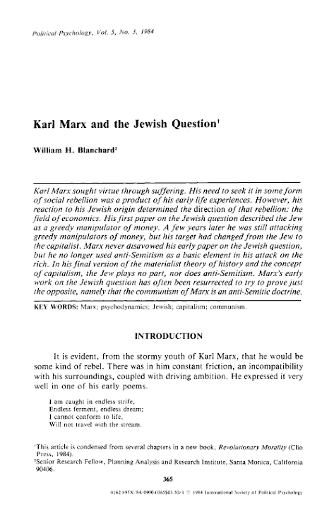 K. Marx antisemitism