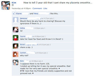 placenta smoothie