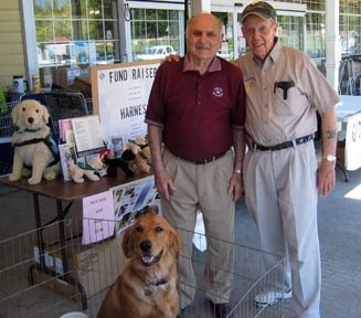 Vic De Stephanie with puppy raiser Bob Fricke