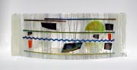 A piece of glass art