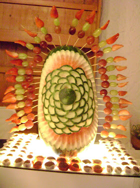 SANDIA CON BASE DE LUZ PARA CENAS