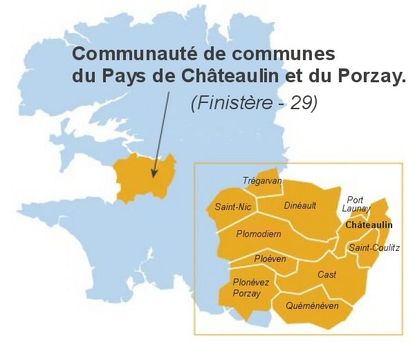 Carte du Pays de Châteaulin et du Porzay Carte du Pays de Châteaulin et du Porzay