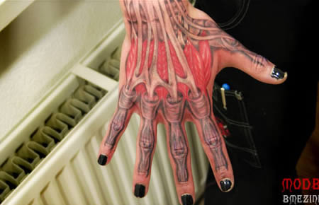 Hand tattoo Link Muscle rip arm tattoo