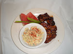 Barbeque chicken and pasta salad