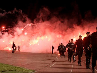 Crazy
 Soccer Fans - Holigan Fan Celebrating