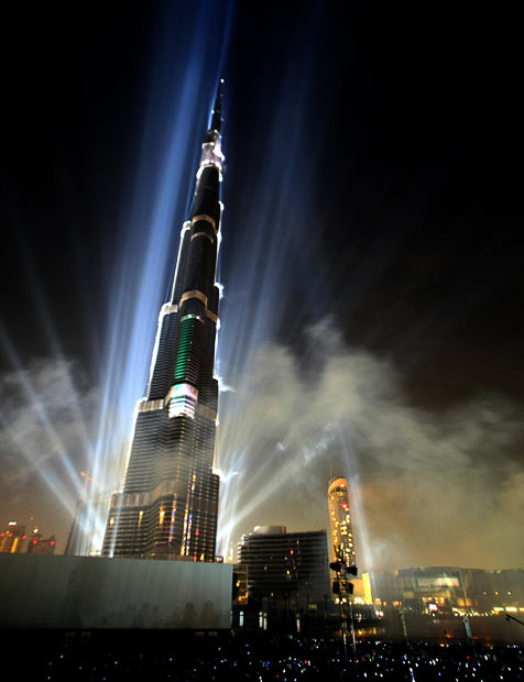 A inauguração do Burj Dubai