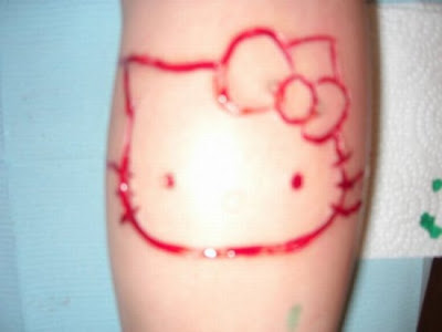 Hello Kitty Scarification scarification tattoo. Hello Kitty Scarification
