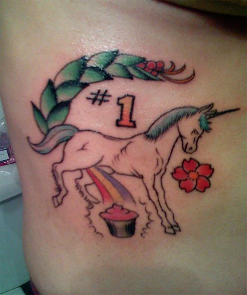 unicorn tattoo. what the hell is this?? Posted by april at 19:01