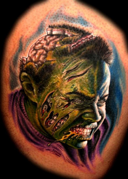 gruesome zombie tattoos damn
