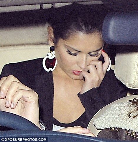 Glum: Cheryl Cole was spotted cheryl cole hot kiss. Glum: Cheryl Cole was spotted
