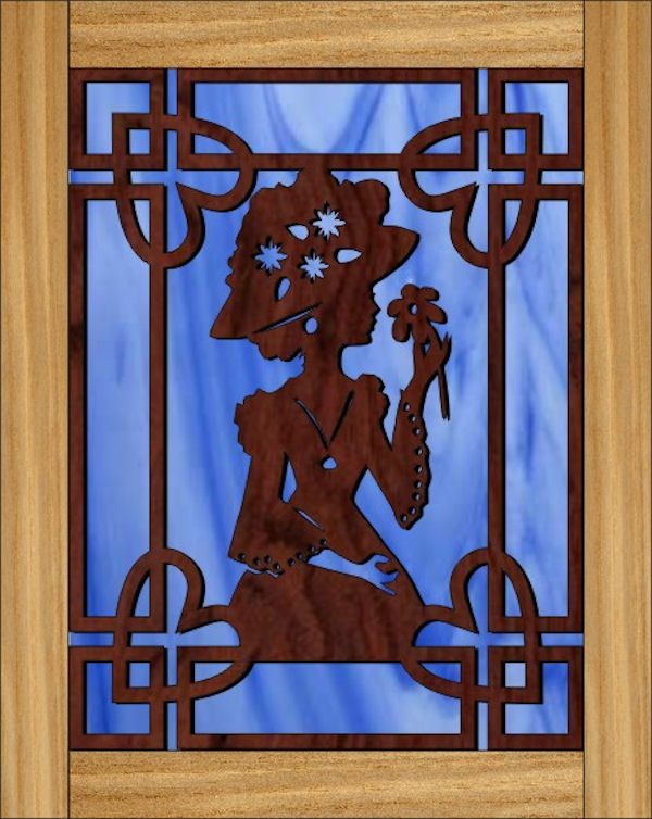 Scrollsaw Lady and the Flower Scroll Saw Pattern