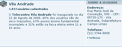 TELECENTRO VILA ANDRADE