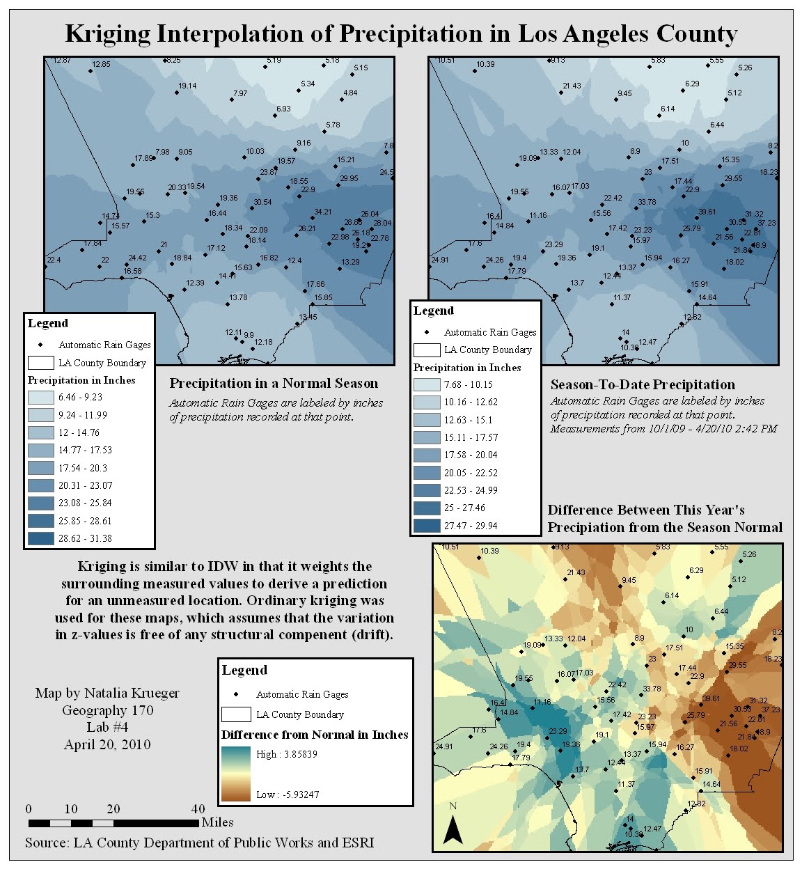 Natalia Krueger's GIS and Cartography Blog Updated Rainfall in Los