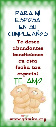 Para mi esposa en su cumpleaños | Separadores Cristianos