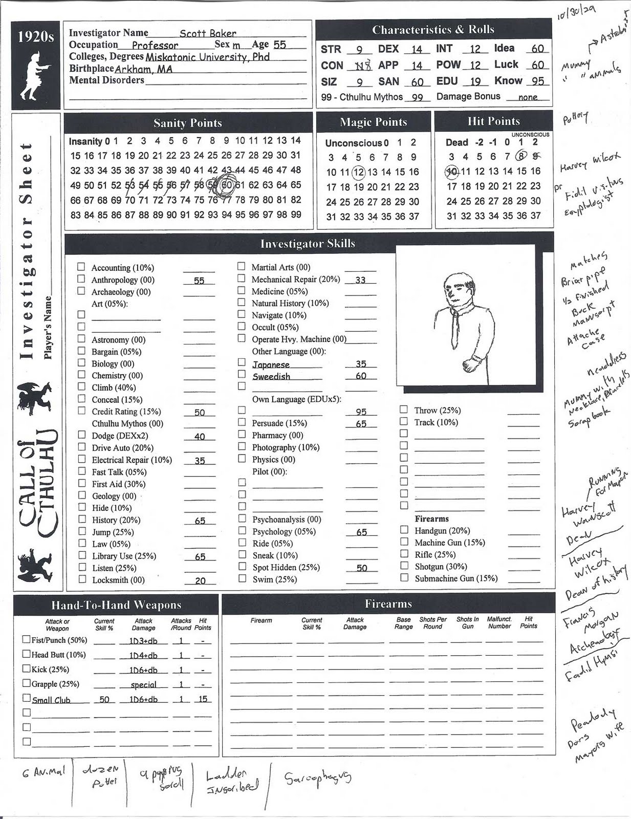 the society of torch pole and rope march 2010 trail of cthulhu character sheet