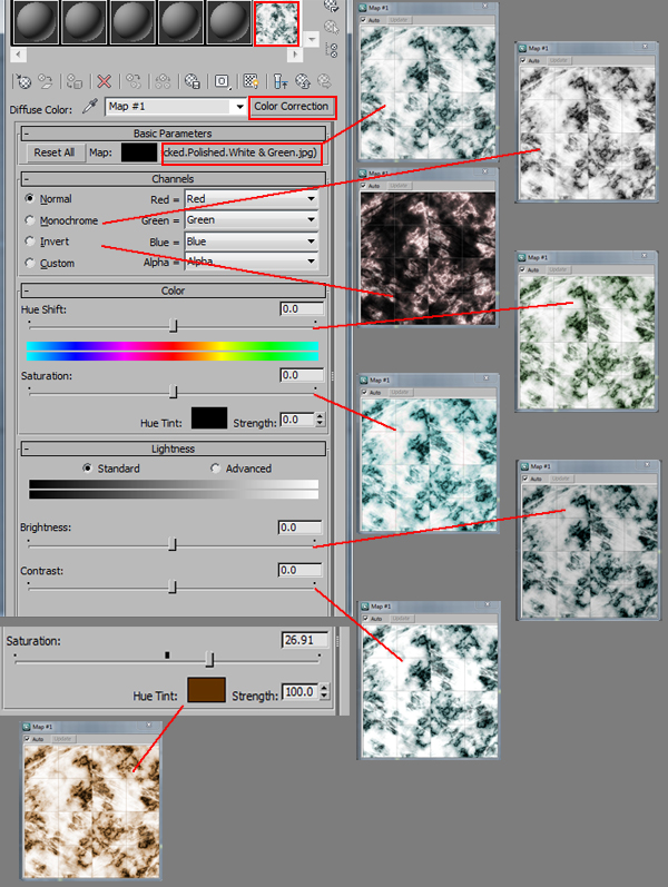 3ds Max Vray Start Color Correction Map 3ds max