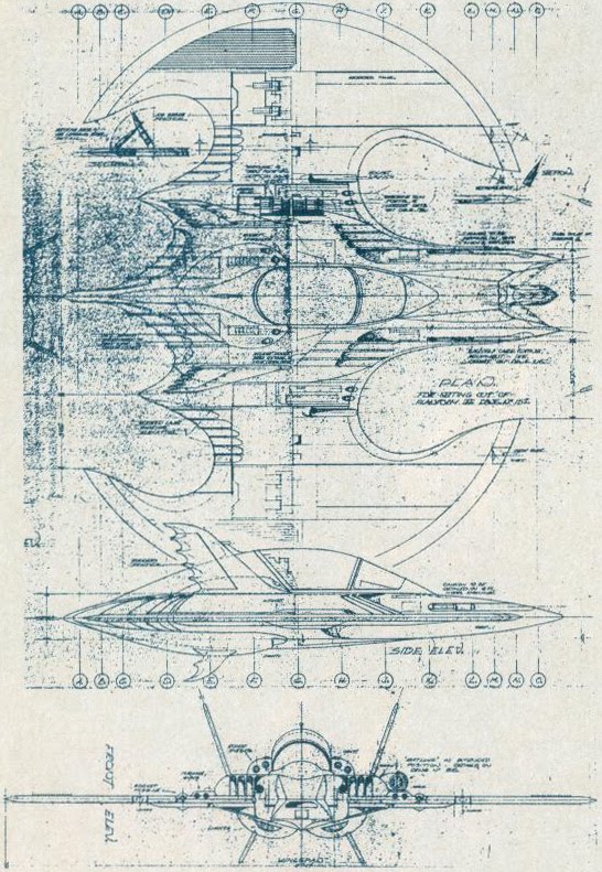 Anton Furst's Batwing blueprints