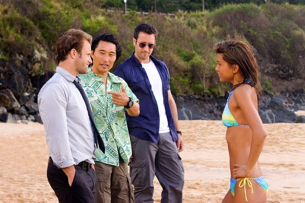 'Cousin, meet Danno. He thinks neckties are in, like he's Avril Lavigne or something.'