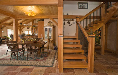 Solar home decorated with antiques and recycled items timber frame home features renewable materials