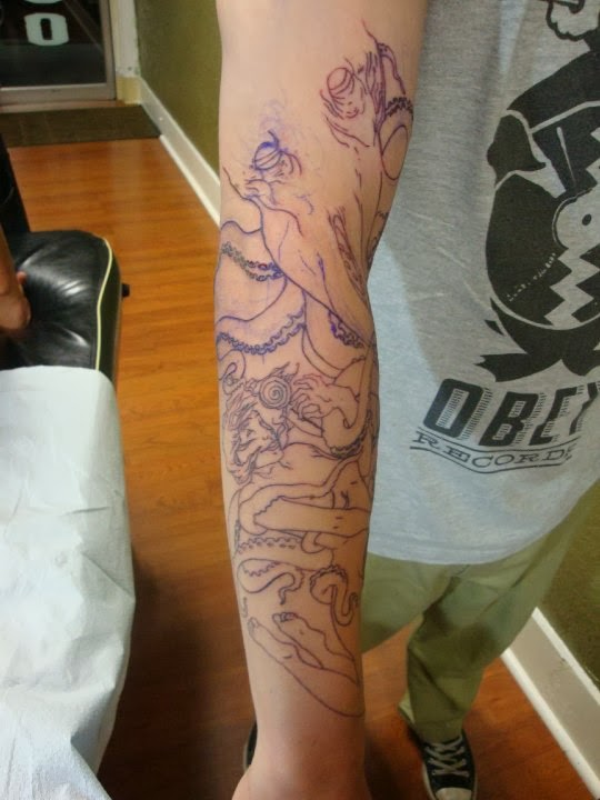 pics of a sleeve I started