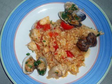 arroz con cabeza de rape