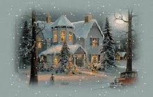 Victorian Home in Snow