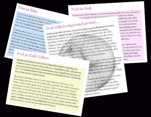 How to make each post a different color