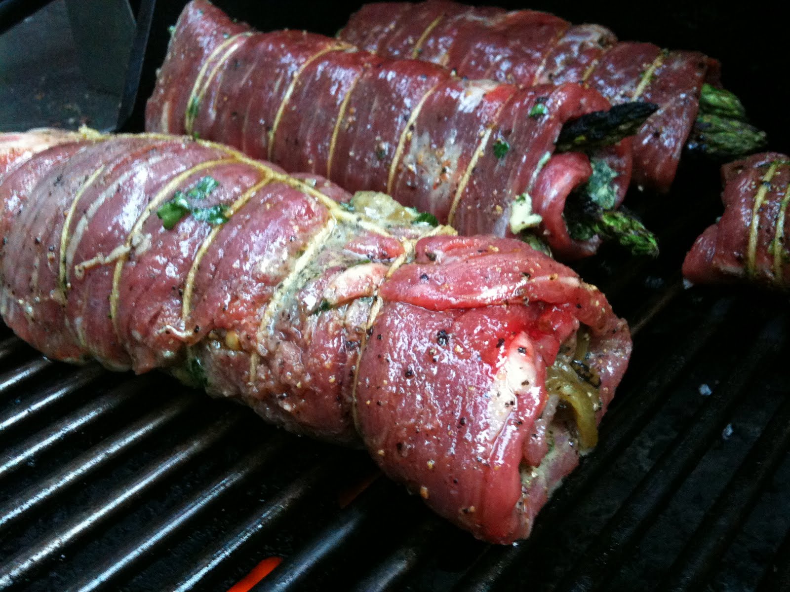 Grilling the Flank Steak Roll