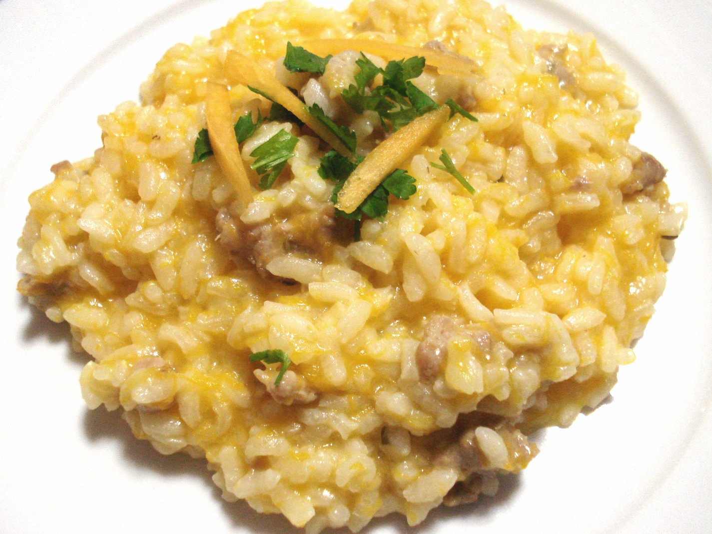Risotto zucca e salsiccia La ricetta della felicità