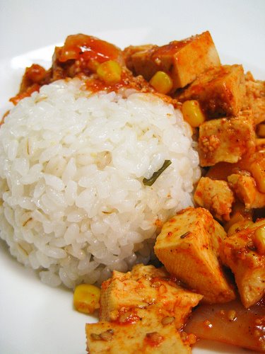 Tofu with Rice & Side dishes