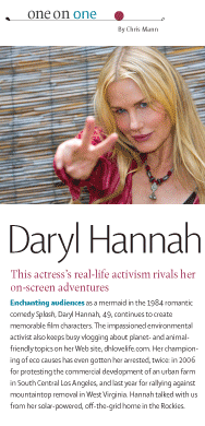 Daryl Hannah Vegetarian Times Q&A