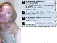 foto dalam pose hot yang disebut sebagai dirinya muncul di facebook