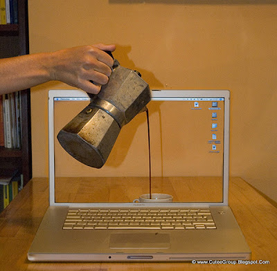 Caffe a Computer Transparent screen